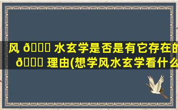 风 🕊 水玄学是否是有它存在的 🕊 理由(想学风水玄学看什么书)